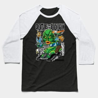 Creature from the Black Lagoon Hot Rod Baseball T-Shirt